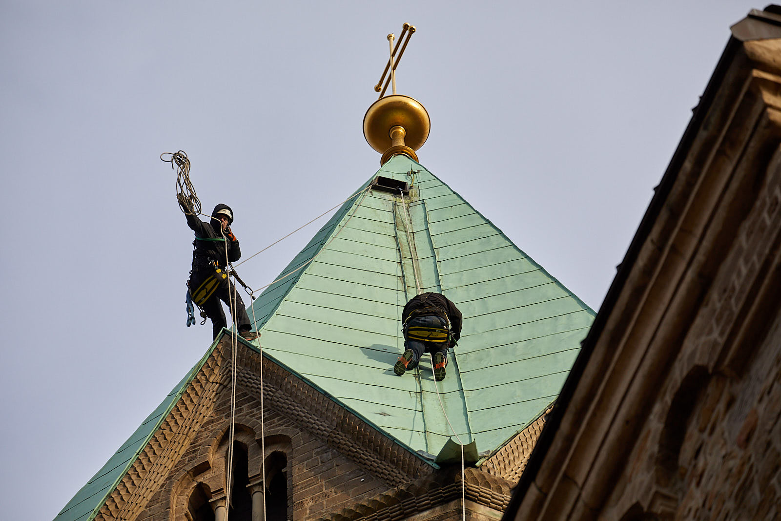 Außenarbeiten Kirchturm Bild 4